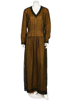 Lot 141 - Christian Dior by Marc Bohan beaded and embroidered cigaline evening gown, late 1960s