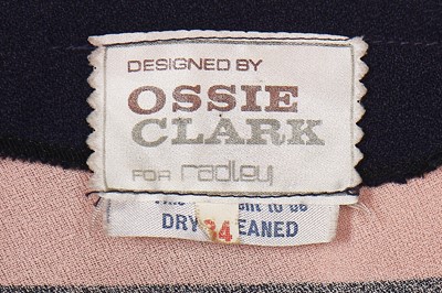 Lot 148 - An Ossie Clark for Radley navy moss crêpe dress, circa 1970