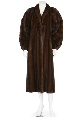 Lot 240 - A Givenchy Haute Fourrures brown mink coat, late 1970s-early 1980s