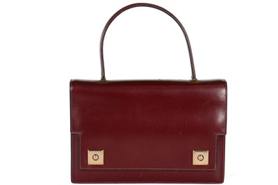 Lot 246 - An Hermès oxblood box leather 'Piano' bag, late 1960s