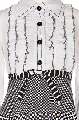 Lot 150 - A Jean Varon op-art 'checkerboard' printed cotton maxi-dress, 'Wild West sweetheart', 1973