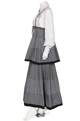 Lot 150 - A Jean Varon op-art 'checkerboard' printed cotton maxi-dress, 'Wild West sweetheart', 1973