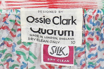Lot 151 - An Ossie Clark/Celia Birtwell for Quorum 'Pointillist' printed chiffon dress, circa 1976