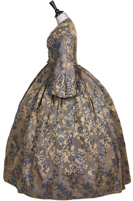 Lot 374 - A brocaded silk undress gown, American, 1850s