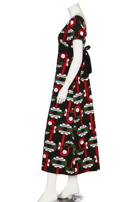 Lot 260 - A Pierre Cardin printed cotton gabardine dress, circa 1970