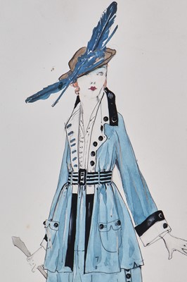 Lot 62 - A Lucile fashion sketch 'Honeymoon Express' for the 1917 Sears Roebuck catalogue