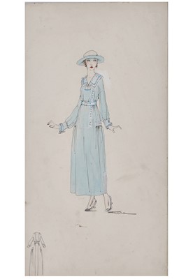Lot 61 - A Lucile fashion sketch ''Miss Ragtime'' for the 1917 Sears Roebuck catalogue