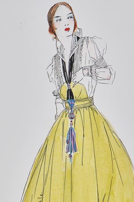 Lot 57 - Two Lucile fashion sketches, 1916