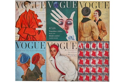Lot 221 - Twenty-eight issues of British Vogue, 1954-56