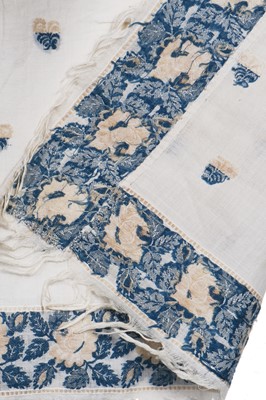 Lot 413 - A woven muslin square shawl circa 1810