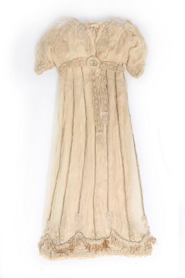 Lot 102 - A rare Lucile Ltd bridal gown, 1912, green on...