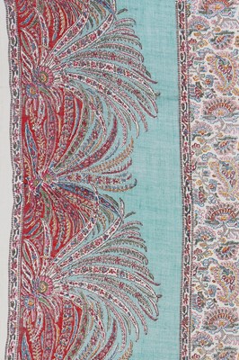 Lot 427 - Three printed woollen shawls, 1840s