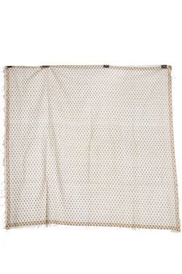 Lot 430 - A sprigged saffron yellow silk shawl, 1805-10