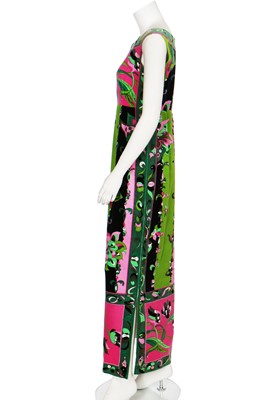 Lot 152 - A good Pucci printed velvet evening gown, 1960s