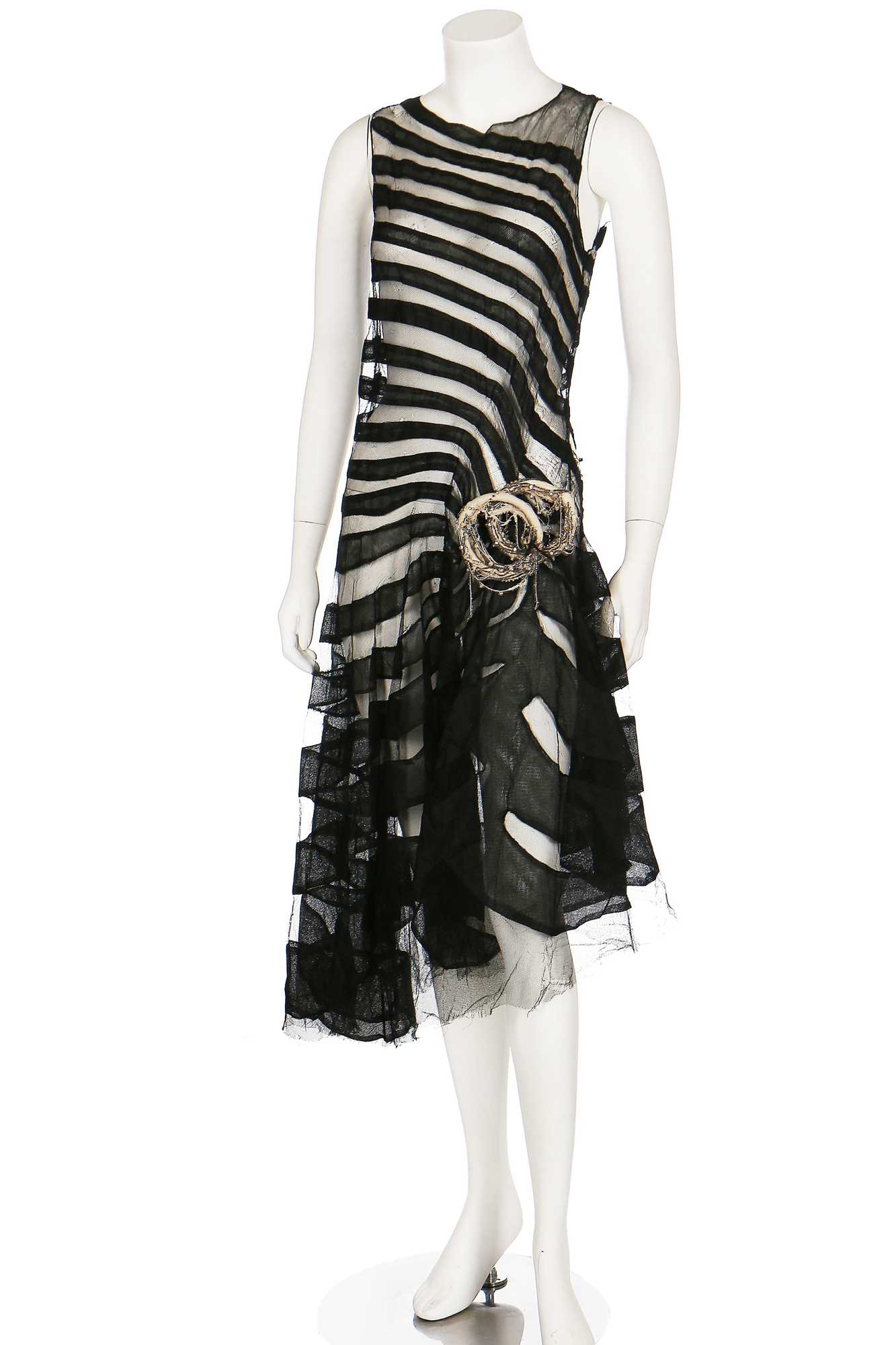 Lot 68 - A Lanvin couture  'Marguerite de la Nuit' black tulle dress, 1928