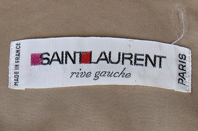 Lot 150 - A good Yves Saint Laurent 'Safari' or 'Saharienne' tan cotton gabardine ensemble, 1968