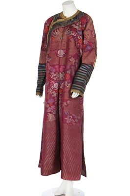 Lot 325 - A brocaded silk summer dragon robe, jifu, Chinese, circa 1900