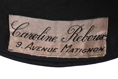Lot 85 - A Caroline Reboux feather hat and matching muff, 1936-40