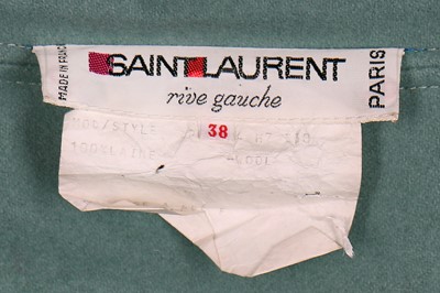 Lot 169 - An Yves Saint Laurent pale blue wool burnouse cape, 1977