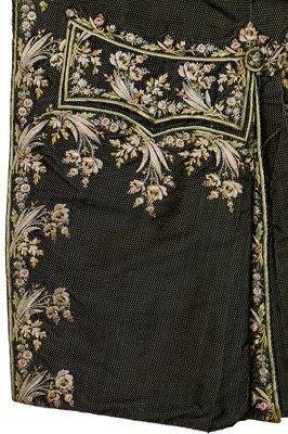 Lot 34 - A gentleman's finely-embroidered tailcoat, 1780s