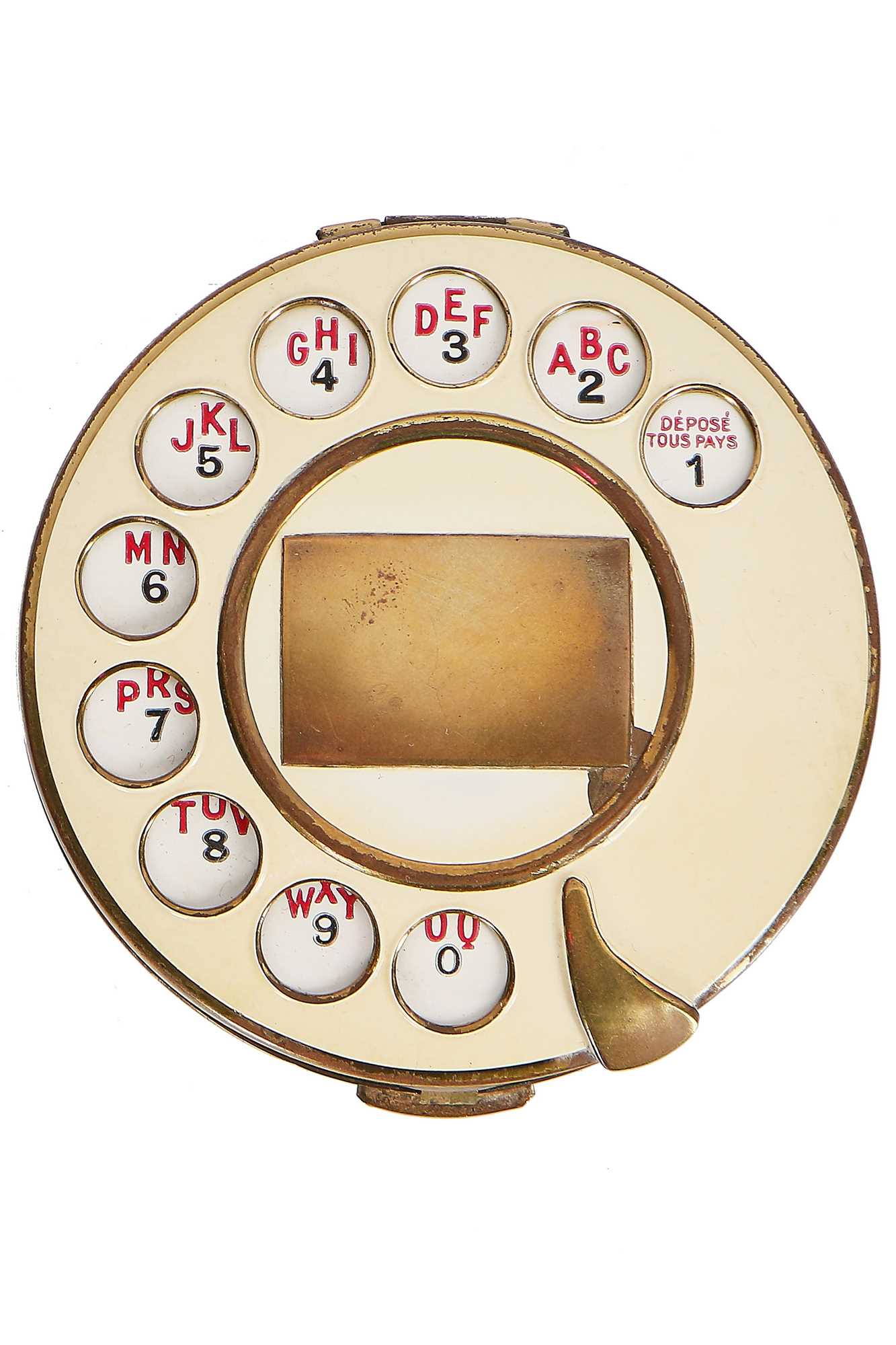 Lot 86 - A rare Salvador Dali for Schiaparelli 'Telephone Dial' compact, 1935
