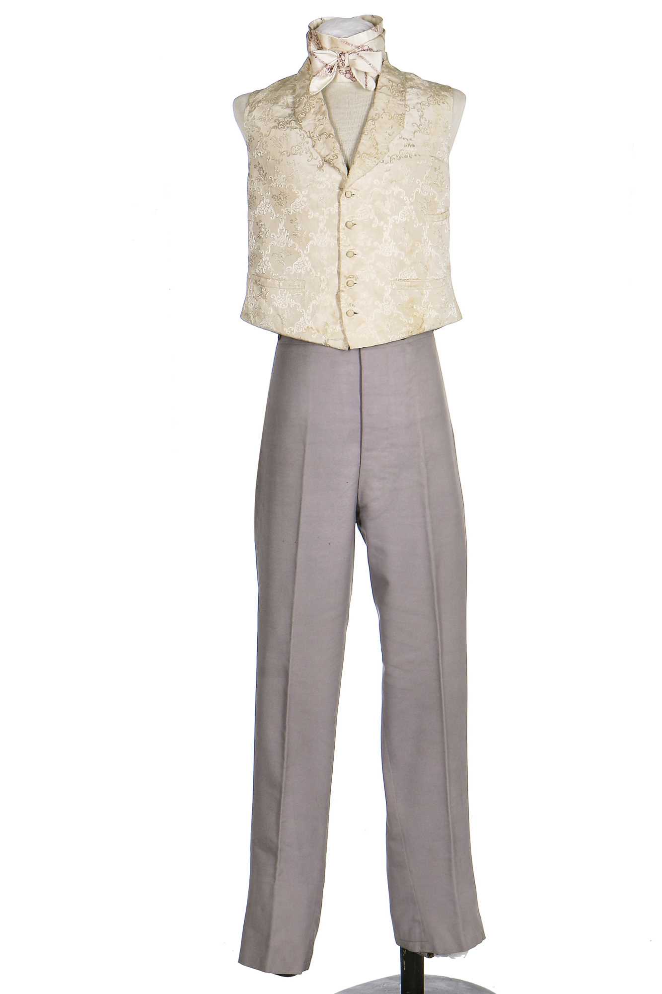 Click for high resolution Lot 44 - A rare gentleman's part wedding ensemble, circa 1850
