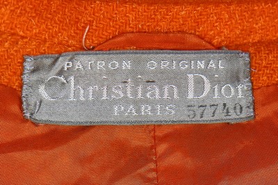 Lot 145 - A Christian Dior by Marc Bohan couture orange wool coat, circa 1967