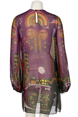 Lot 147 - A Karl Lagerfeld for Chloé psychedelic printed chiffon mini dress, late 1960s