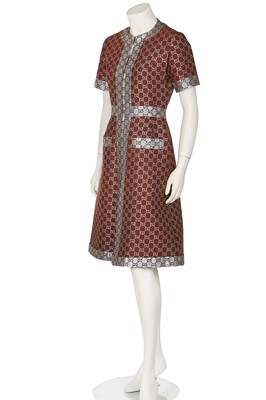 Lot 157 - A Gucci monogrammed cullotte-dress, early 1970s