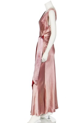 Lot 80 - A Chanel Adaptions bias-cut mauve satin evening gown, circa 1935