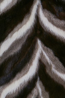 Lot 26 - An intarsia mink coat in overall zig-zag design, 1960s