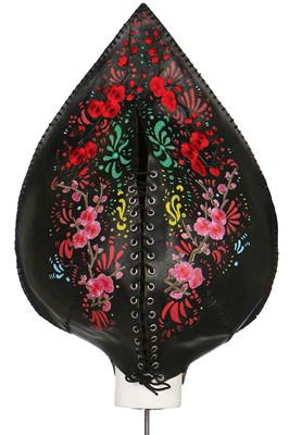 Lot 296 - A Lady Gaga-worn 'Floral Alien' leather ensemble by Karina Akopyan, 2017