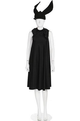 Lot 291 - A Rei Kawakubo/Comme des Garçons black jersey 'Curiosity' collection dress, Autumn-Winter 2007-08