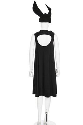 Lot 291 - A Rei Kawakubo/Comme des Garçons black jersey 'Curiosity' collection dress, Autumn-Winter 2007-08