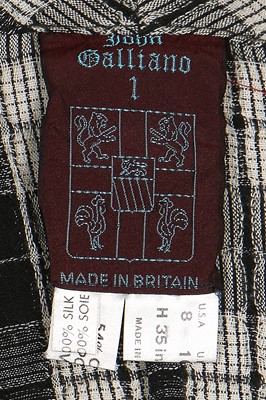 Lot 195 - A John Galliano plaid cotton dress, 'The Rose' collection, Autumn-Winter 1987-88