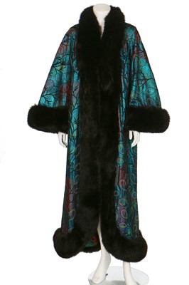 Lot 156 - A Carven iridescent lamé evening coat, 1960s