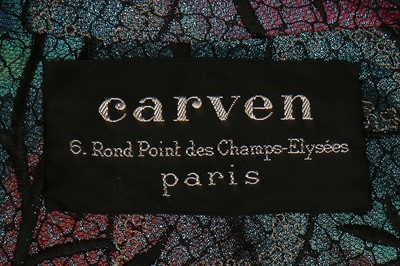 Lot 156 - A Carven iridescent lamé evening coat, 1960s