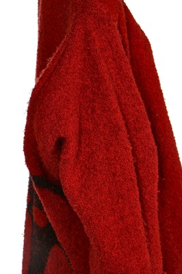 Lot 274 - An Issey Miyake red bouclé wool 'cow' jacket, circa 1985