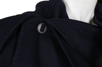 Lot 269 - An Issey Miyake navy wool cape/coat, 1983