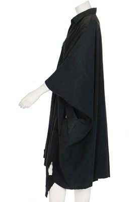Lot 268 - A rare and early Rei Kawakubo/Comme des Garçons  distressed-effect shirt-dress, probably Spring-Summer, 1983