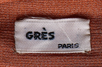 Lot 90 - A Madame Grès couture wool jersey day dress, circa 1946