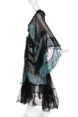 Lot 161 - A Zandra Rhodes 'Reverse Lily' printed chiffon dress, 1971