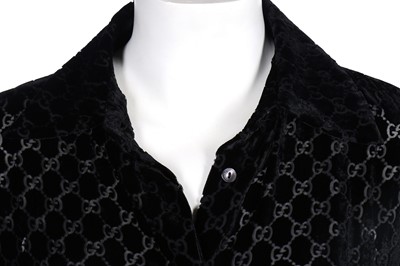 Lot 223 - A Tom Ford for Gucci monogrammed velvet 'pyjama' suit, Autumn-Winter 1997-98