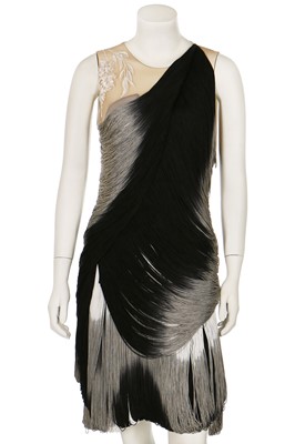 Lot 244 - Alexander McQueen fringed cocktail dress, 'Natural Distinction, Un-natural Selection' collection, Spring-Summer 2009