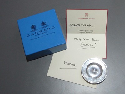 Lot 11 - A Garrard's silver miniature Armada-dish
