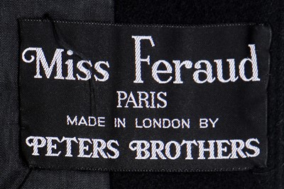Lot 112 - A Louis Feraud black wool coat for an adolescent girl, mid 1960s