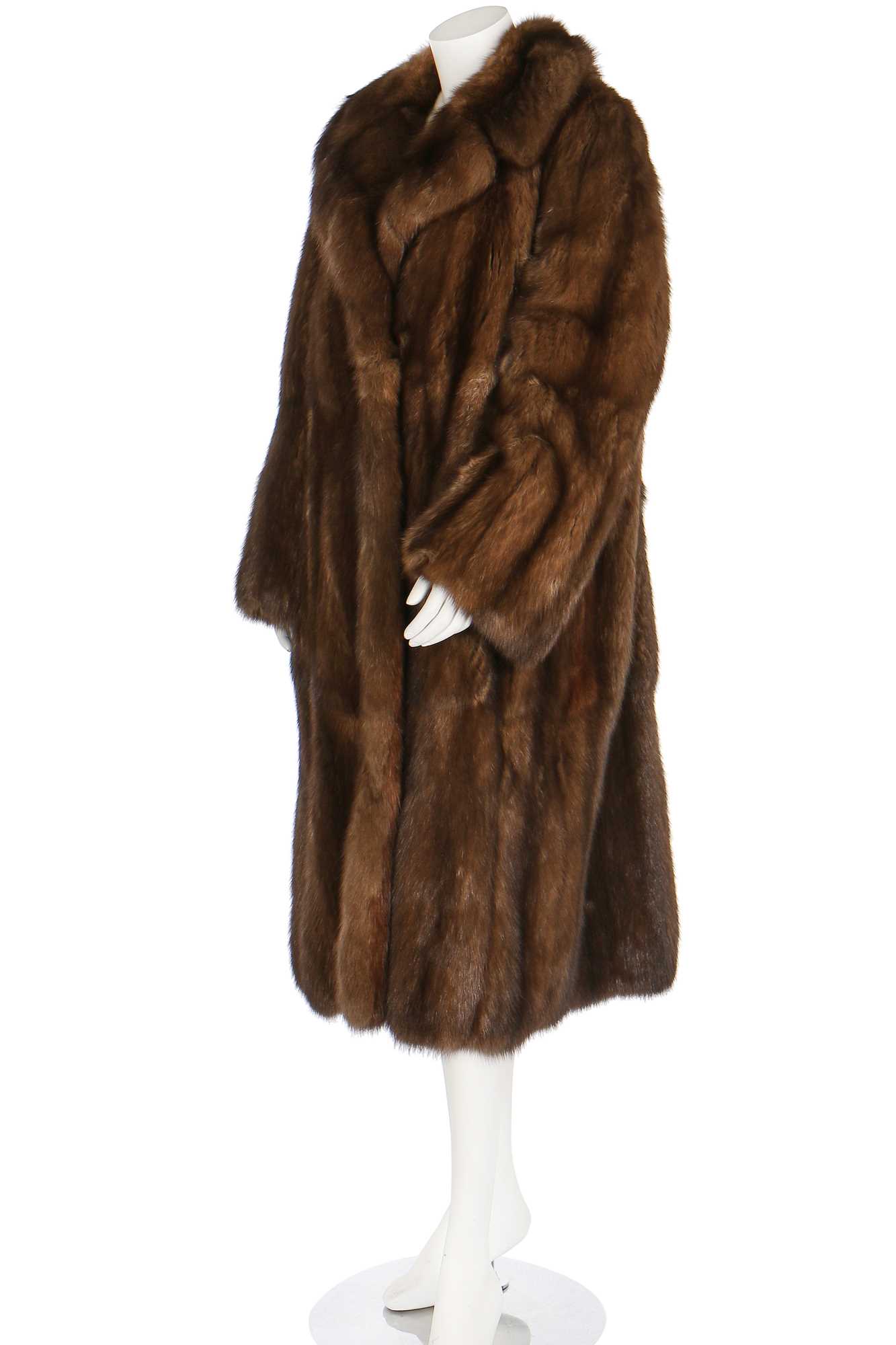 Lot 30 - A sable coat by De Scale, probably 1980s