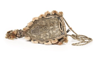Lot 69 - A metal thread embroidered purse, early 17th...