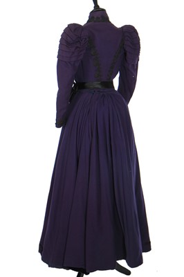 Lot 12 - A purple wool day dress, circa 1897