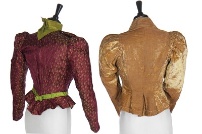 Lot 13 - Seven autumnal and winter bodices, mainly 1890s